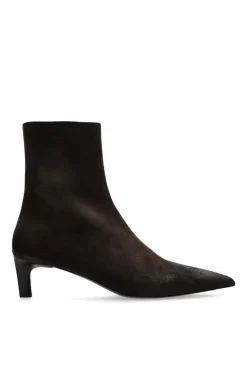 Marsell BROWN Suede heeled ankle boots