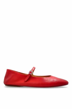 Marsell RED Leather Flats Strascico