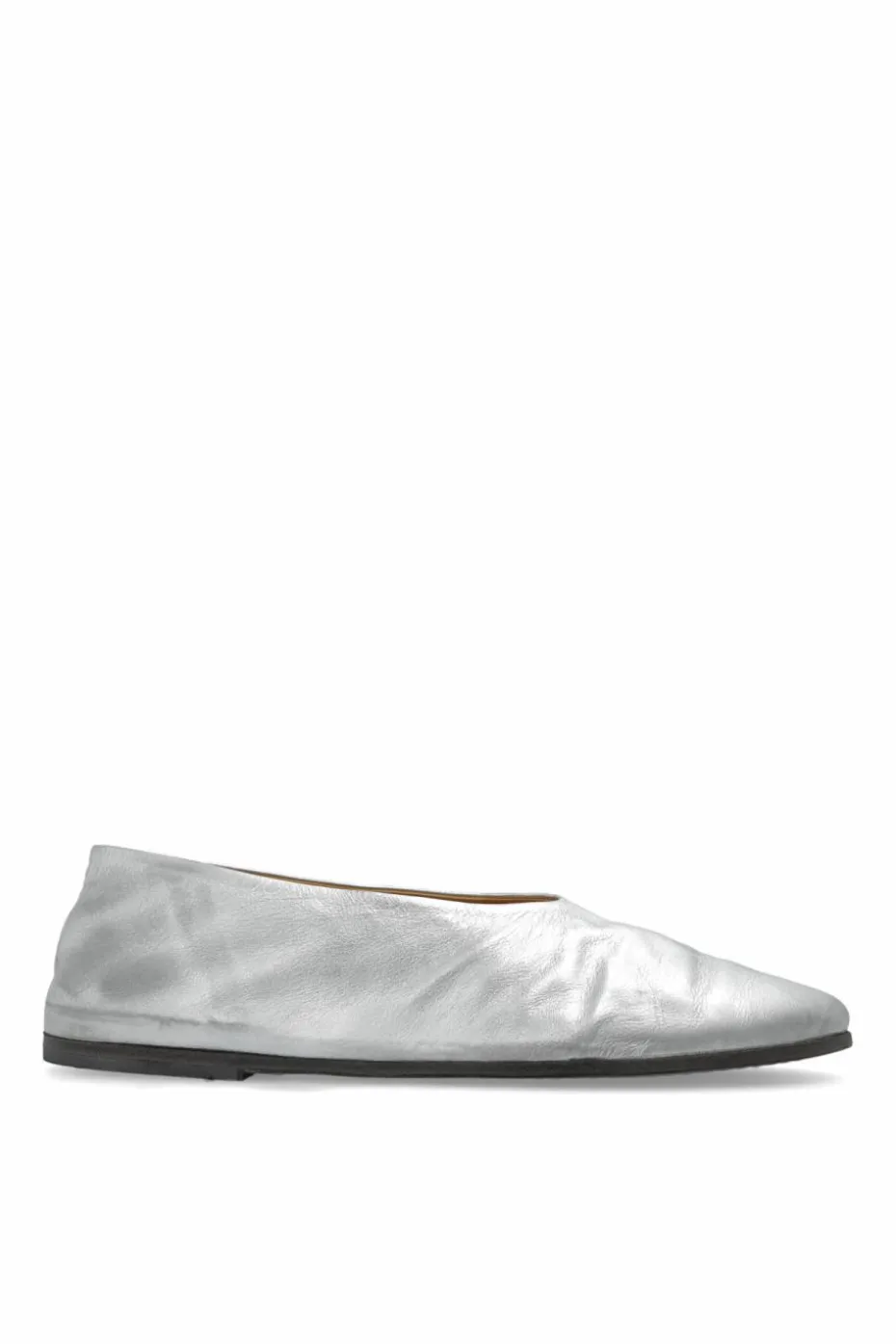 Marsell SILVER Leather ballerinas