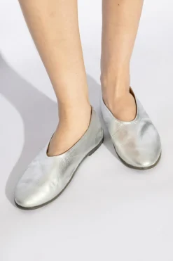 Marsell SILVER Leather ballerinas