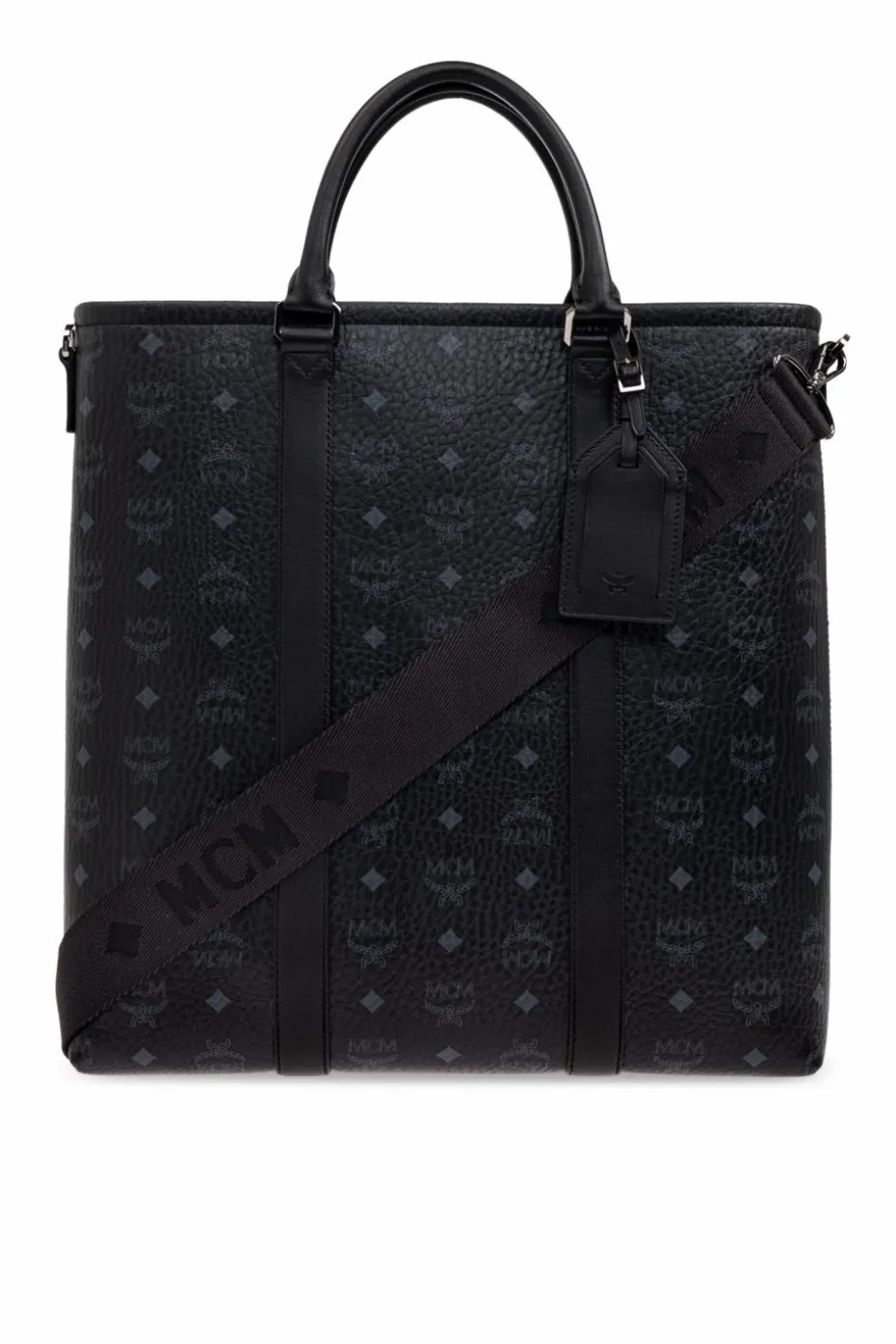 MCM BLACK "Aren Large" shopper bag