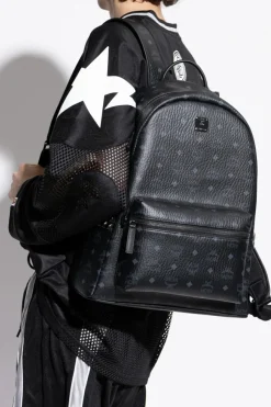 MCM BLACK Backpack with logo