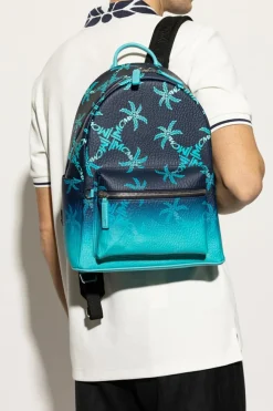 MCM BLUE Backpack with monogram