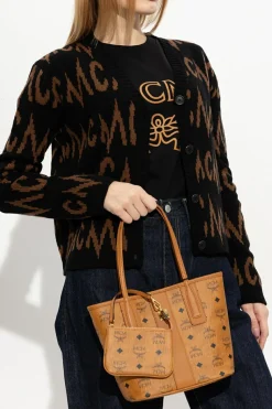 MCM BROWN ‘Liz Mini’ reversible shoulder bag