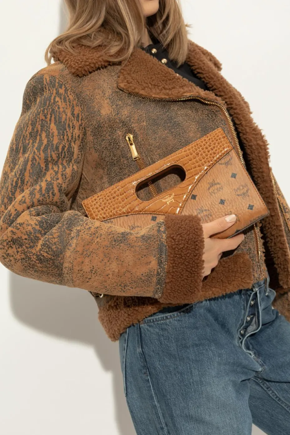 MCM BROWN Monogram Handbag