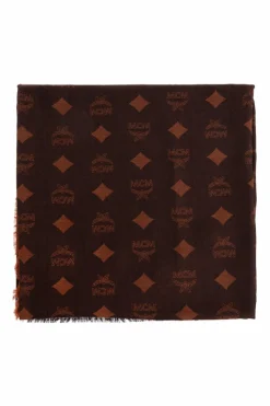 MCM BROWN Scarf with logo