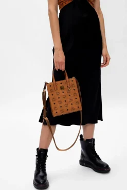 MCM BROWN Shoulder bag with logo