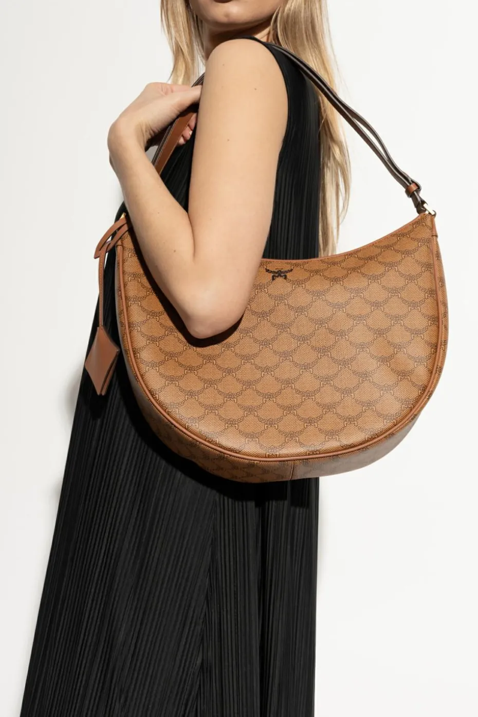 MCM BROWN Shoulder bag with Lauretos print