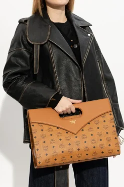 MCM BROWN ‘Visetos’ shoulder bag