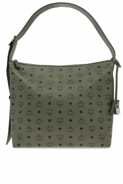 MCM GREEN Shoulder bag `Aren Large`
