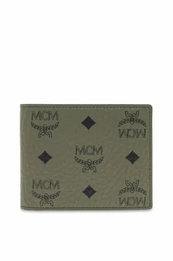 MCM GREEN Wallet with "Visetos" print