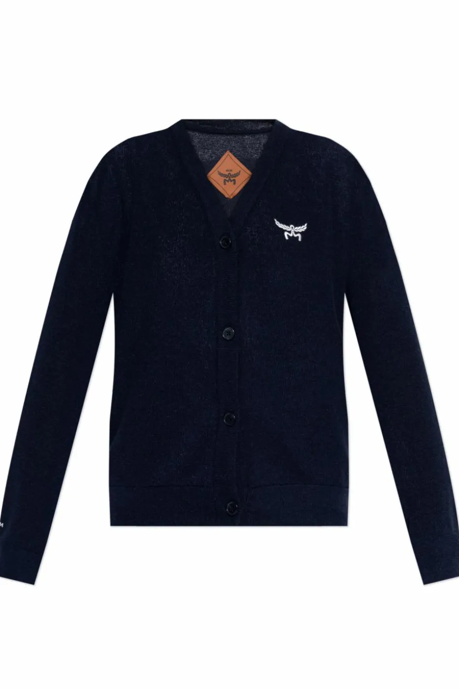 MCM NAVY BLUE Cardigan with embroidered logo