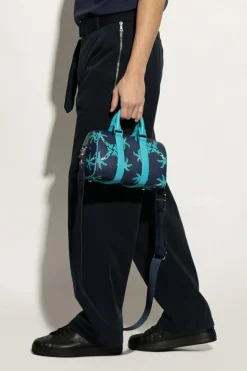 MCM NAVY BLUE Handbag Aren Boston