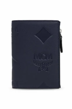 MCM NAVY BLUE Leather Wallet