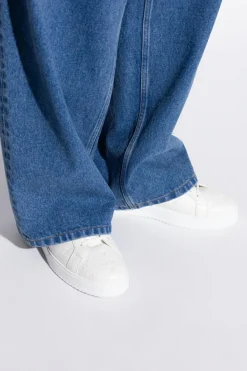 MCM WHITE Leather sports shoes