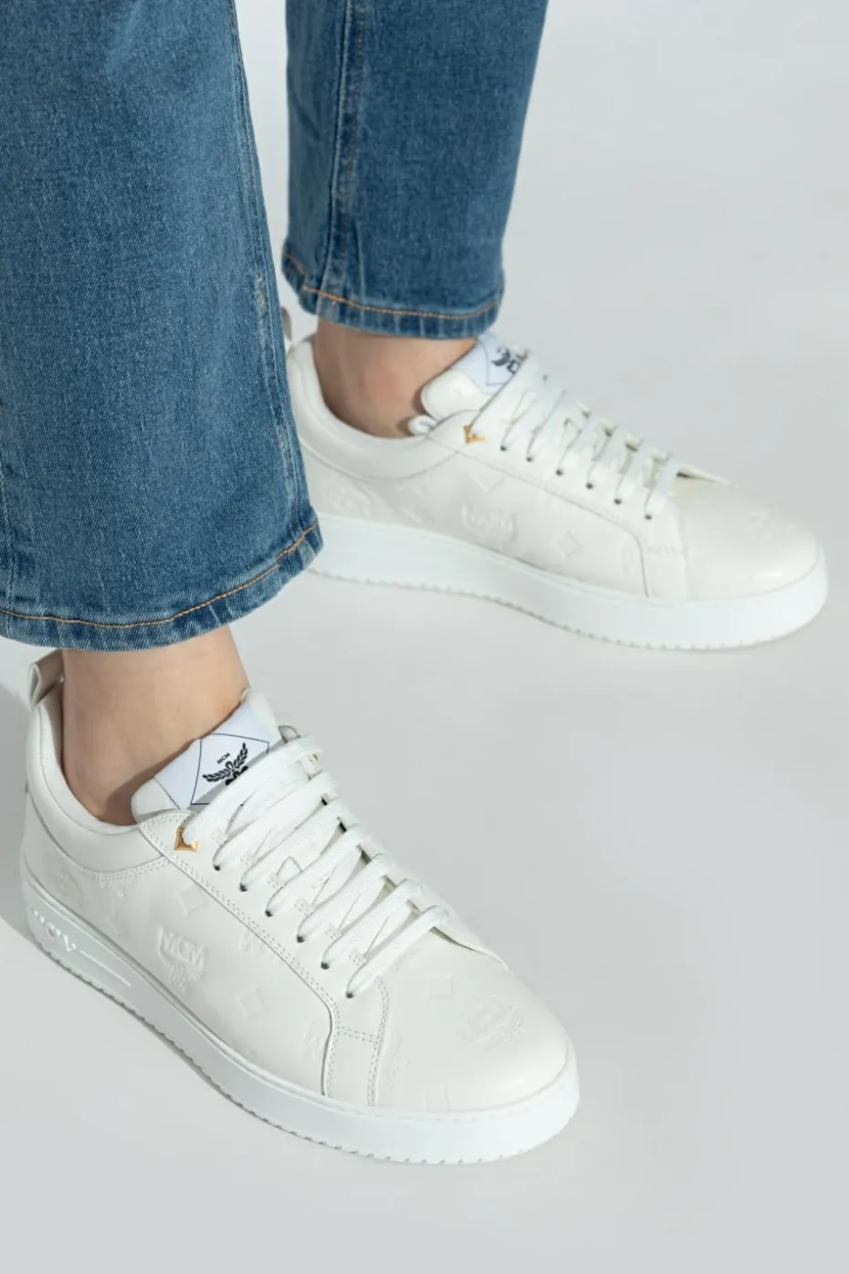 MCM WHITE Sports shoes