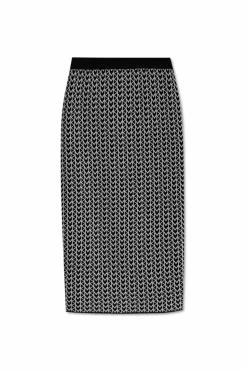 Michael Michael Kors BLACK Monogram skirt
