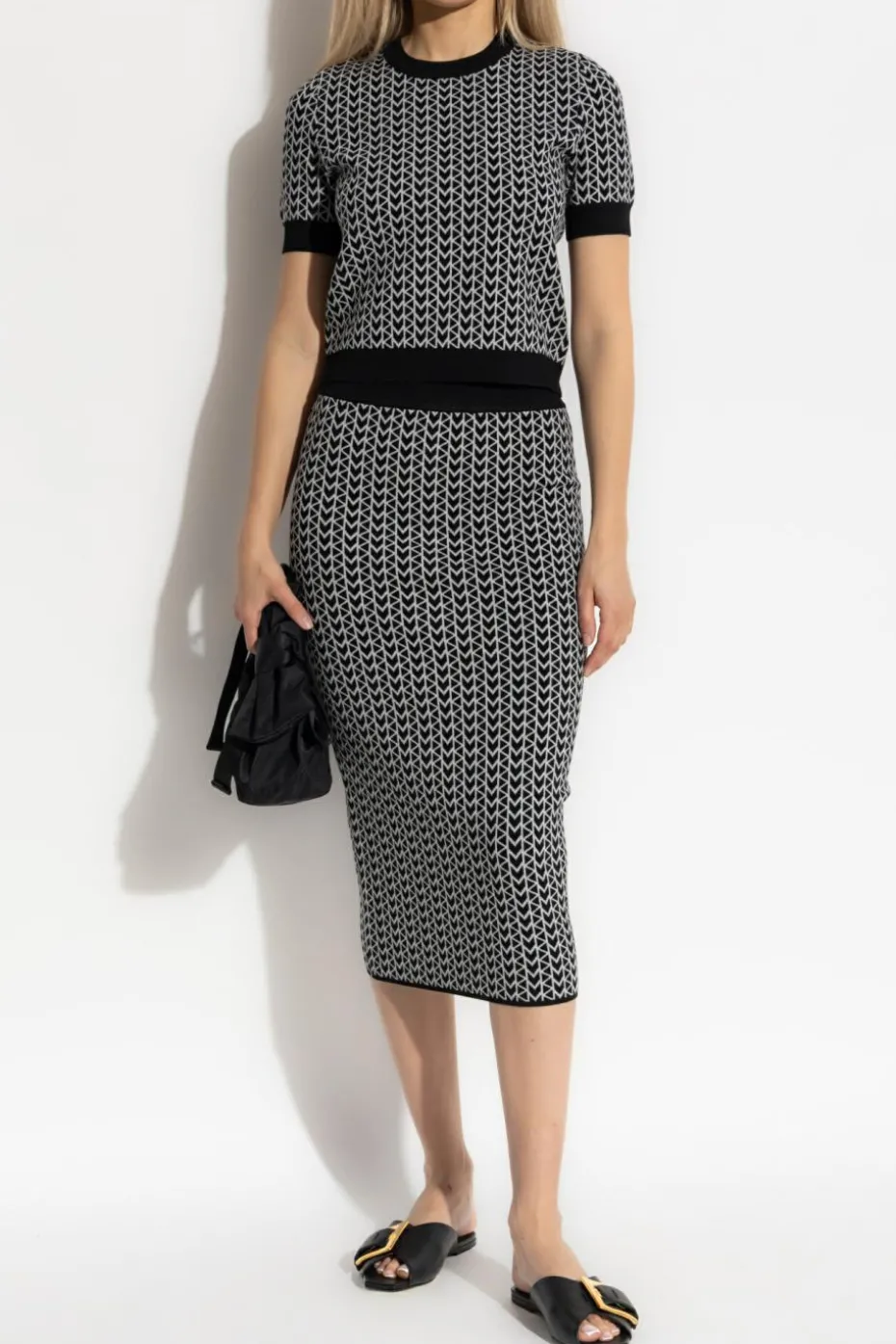 Michael Michael Kors BLACK Monogram skirt