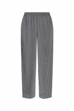 Michael Michael Kors BLACK Loose-fit monogram trousers