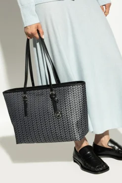 Michael Michael Kors BLACK "Wuinn Large" shopper bag