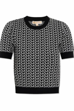 Michael Michael Kors BLACK Top with a round neckline