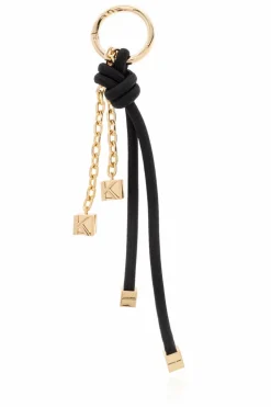 Michael Michael Kors BLACK Keychain with logo