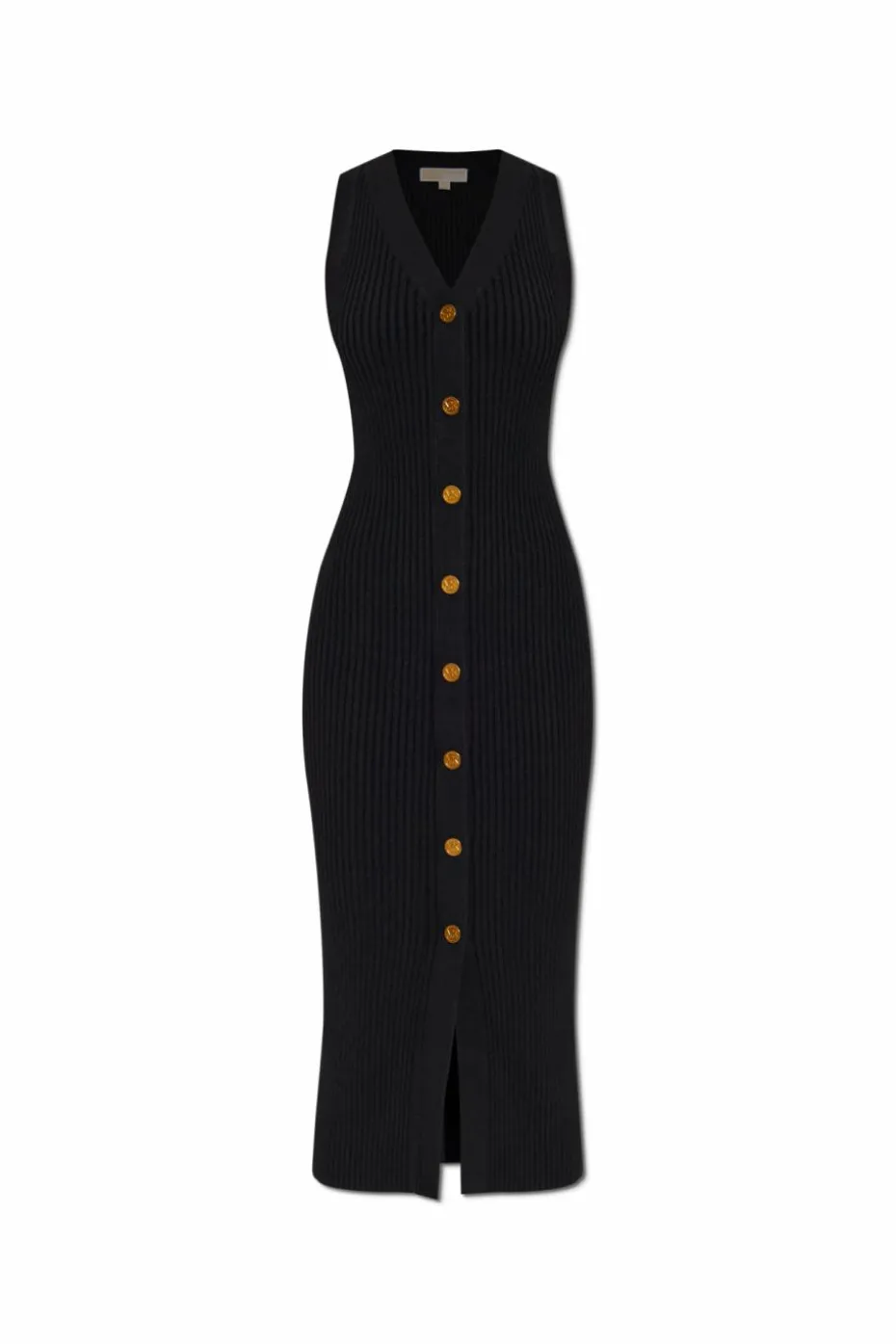 Michael Michael Kors BLACK Ribbed bodycon dress