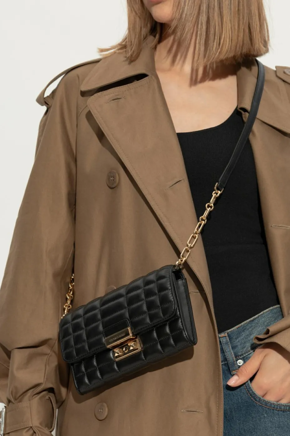 Michael Michael Kors BLACK Wallet with strap Tribeca