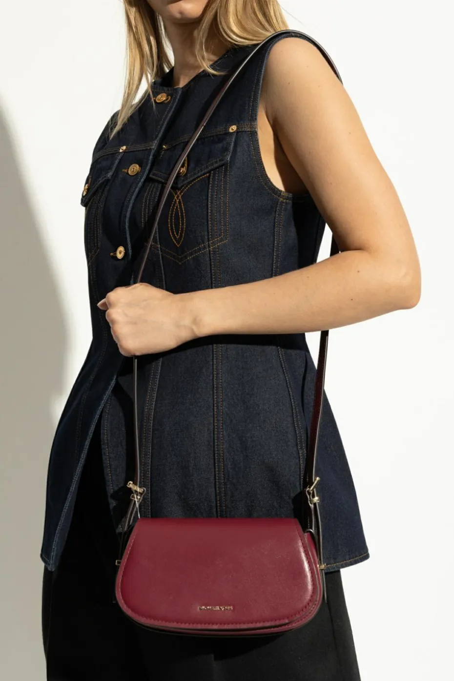 Michael Michael Kors BURGUNDY Shoulder bag "Lydia Small"