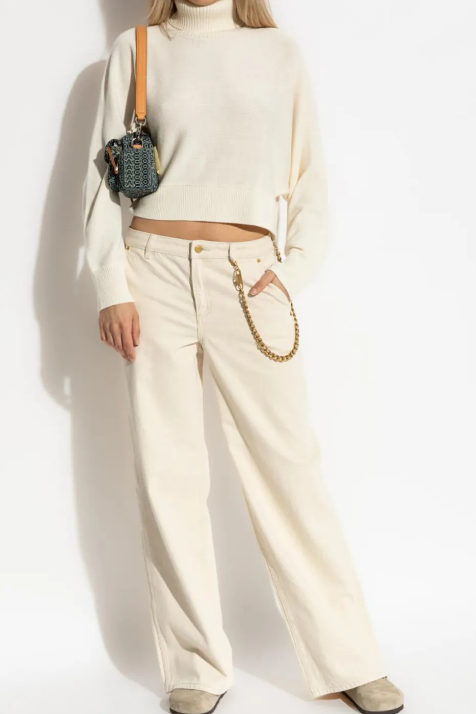Michael Michael Kors cream Wide-leg jeans