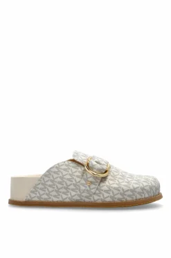 Michael Michael Kors cream "Jaden" slides