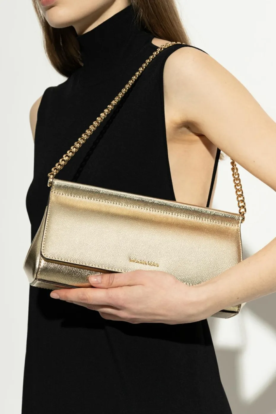 Michael Michael Kors GOLD Clutch Carmine