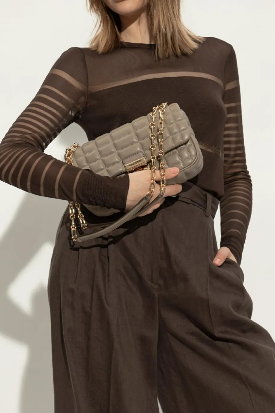 Michael Michael Kors GREY Shoulder bag "Tribeca"