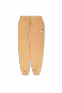 Mini Rodini beige Sweatpants with logo