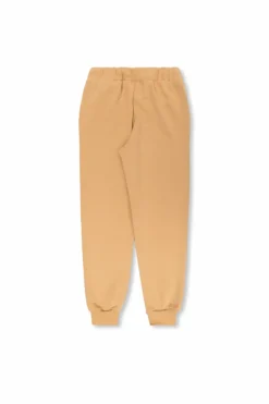 Mini Rodini beige Sweatpants with logo
