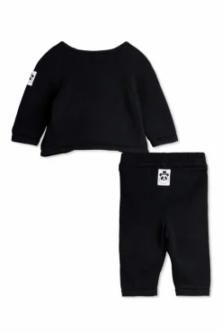 Mini Rodini BLACK Set: sweater and pants