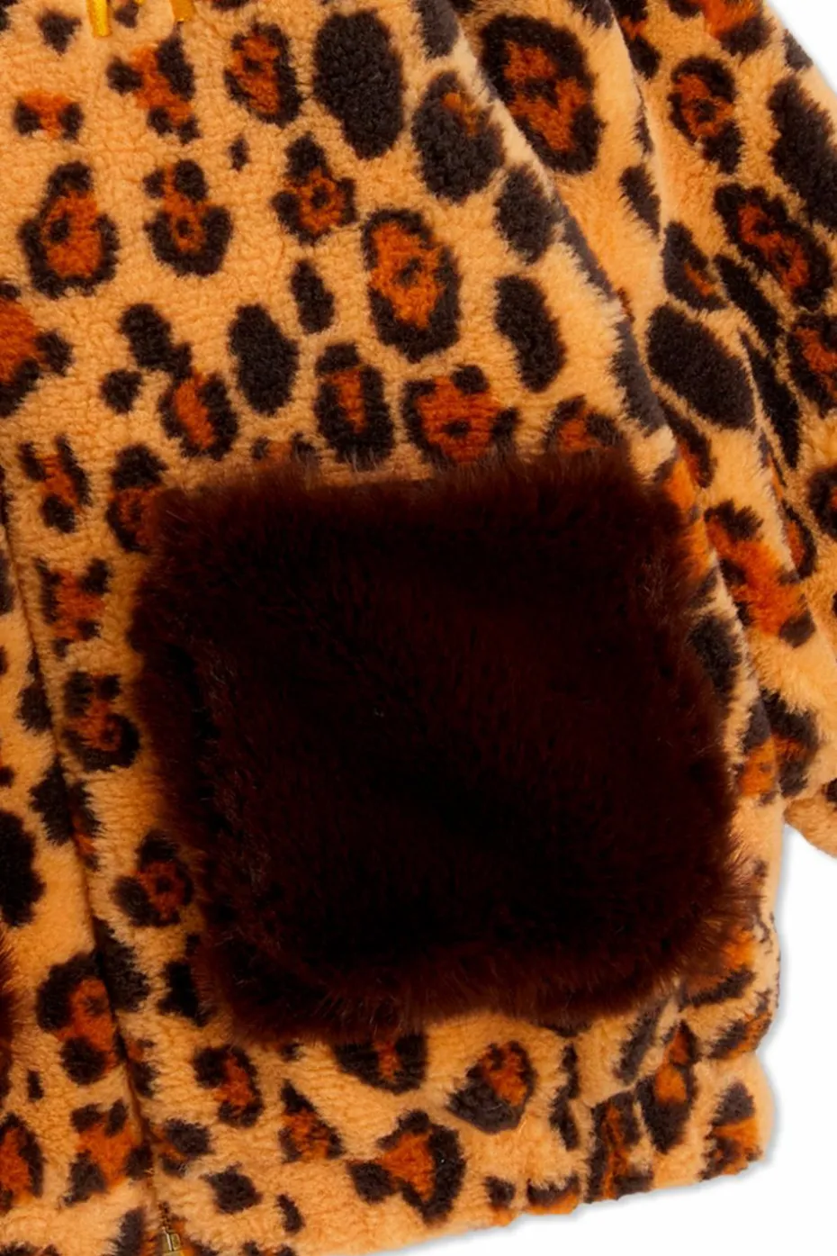 Mini Rodini BROWN Faux fur jacket