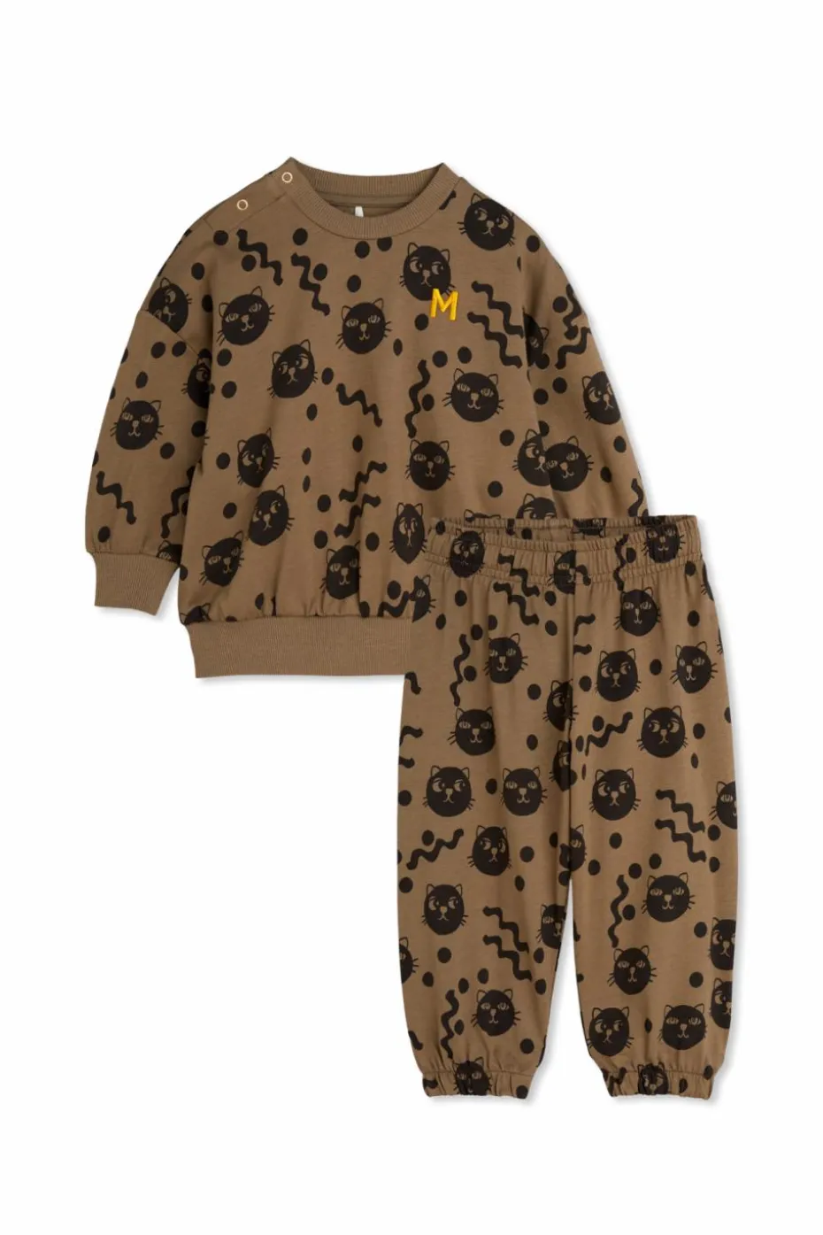 Mini Rodini BROWN Set: sweatshirt and pants
