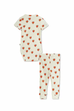 Mini Rodini cream Set: bodysuit and leggings