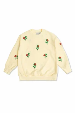 Mini Rodini cream Sweatshirt with Logo