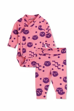 Mini Rodini PINK Set: bodysuit and pants