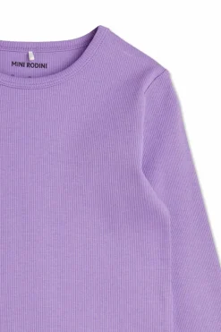 Mini Rodini PURPLE Cotton long sleeve top