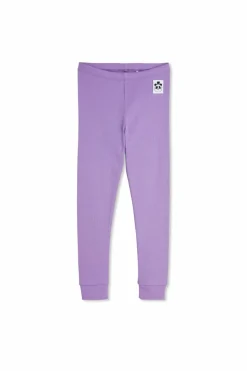 Mini Rodini PURPLE Leggings with logo patch