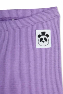 Mini Rodini PURPLE Leggings with logo patch