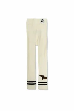 Mini Rodini WHITE Tights with dog motif