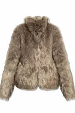 MISBHV beige Short faux fur coat