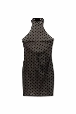 MISBHV BLACK Dress with monogram