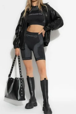 MISBHV BLACK Short leggings with logo