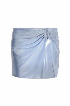 MISBHV BLUE Short skirt with metallic finish