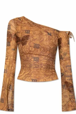 MISBHV BROWN Printed top